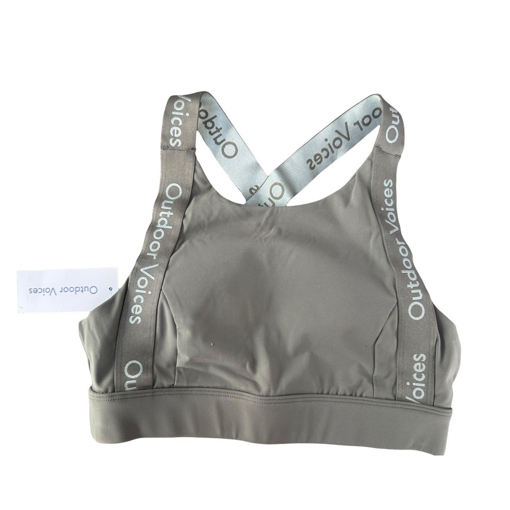 Outdoor Voices Women's Snack Sports Bra Athletic Size XS Tea Tree Green NWT